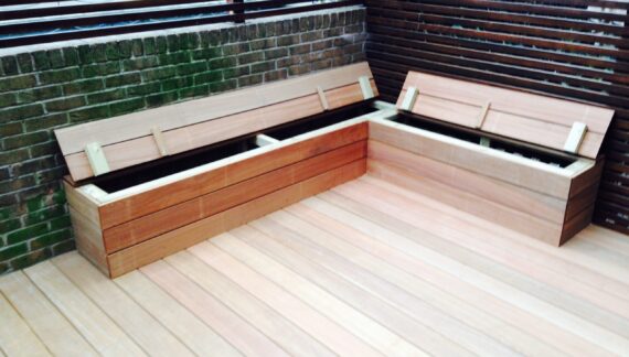 Hardwood Decking Storage Bench