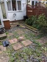 Garden before the paving installation in Chingford East London