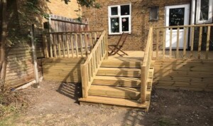 Decking with Steps and Handrails East London Decking with Steps and Handrails East London